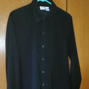 Induetime Maternity Long Sleeve Blouse Black Size Med.